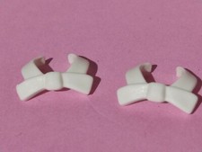 PLAYMOBIL X2 BOUCLES CRABATES NŒUDS BLANCS 3958 3770 3767 3437 4537 5507 5404