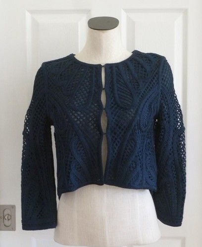 Maje dark blue viscose - blue, crochet