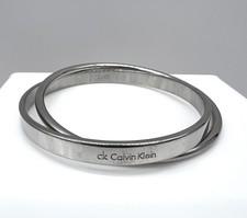 Bracelet Jonc Calvin Klein double anneau en acier inoxydable