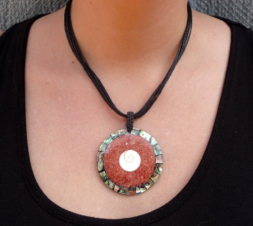 Collier oeil shiva - oeil, nacre