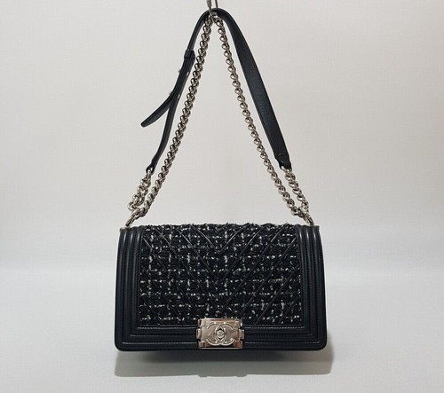 Chanel sac boy tweed moyen - chanel,