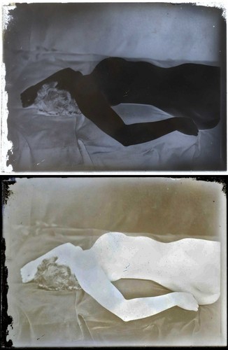 Photo negatif verre - negatif, nu