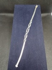 Bracelet or blanc 750/ème de 13.94g, saphir / Bijoux d'occasion