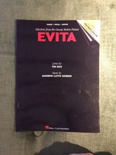 Lloyd Weber Evita bande originale partition madonna chant piano accords Hal L.