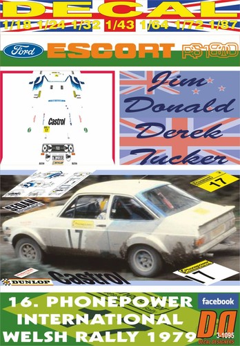 Decal ford escort 1800 mk - escort, rs