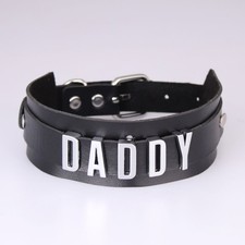 Collier Choker Style BDSM Cosplay DIY Cuir PU Personnalisé Cadeau