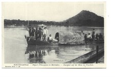 CONGO  HAUTE SANGA  DEPART D EUROPEENS EN BALEINIERE