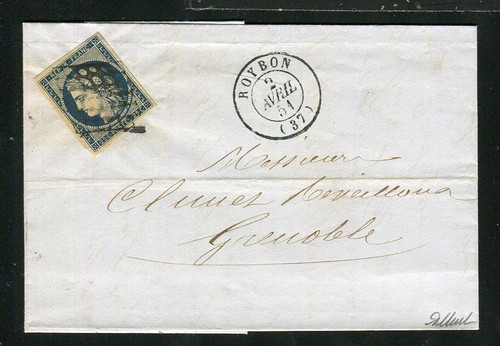 Rare lettre roybon pour - de,