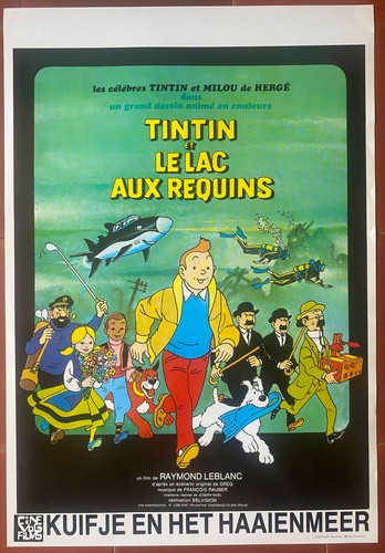 Affiche belge tintin lac - belge,