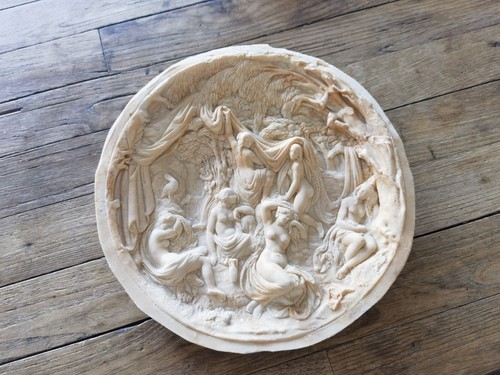 Ancien bas relief albâtre - ancien,