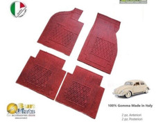 Tapis pour Volkswagen Coccinelle Caoutchouc + Moquette Rouge Made en Italie +