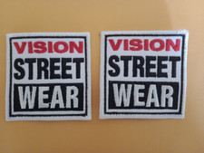 VISION STREET WEAR BMX 2 PATCHES BADGES VSW SK8 SCHWINN GT TNT MCS CW GHP HUTCH