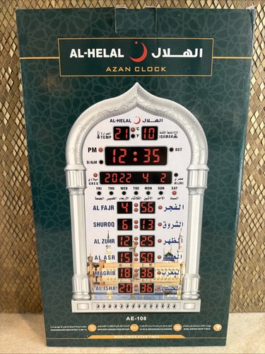 Digital azan clock led prayer - digital,