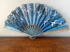 Eventail bleu publicitaire à