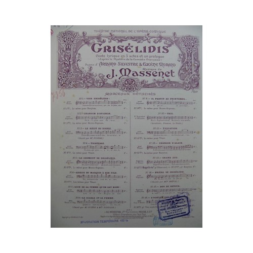 Massenet jules grisélidis - massenet, no
