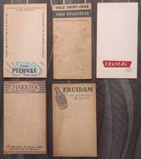 LOT 5 ANCIENS CARNETS BLOC-NOTES PUBLICITAIRES FRUIDAM  PIERVAL CHARRIER ... 14