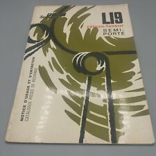 Notice Usage Et Entretien