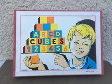 Ancien jeu cubes en bois - cubes,