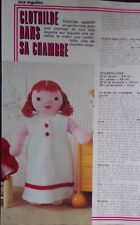 § pages explications tricot crochet MODES ET TRAVAUX poupée CLOTHILDE - 10/1980