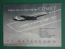 1/1959 PUB DE HAVILLAND AIRCRAFT COMET JET AIRLINER AIRLINES ROLLS AVON AD