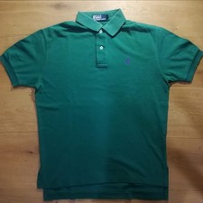Polo Ralph Lauren homme vert - taille S - logo violet – très bon état – original
