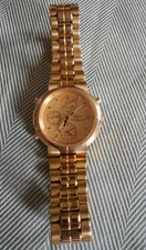 montre Seiko 7T32 Alarm Chronograph plaqué or 38mm