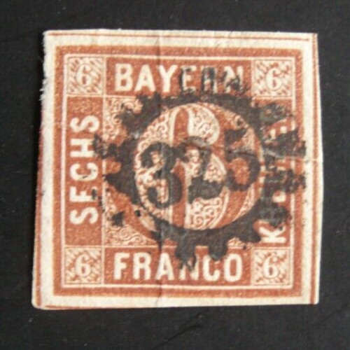 Timbre allemagne baviere - timbre,