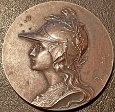 Médaille - Marianne casquée - concours Lépine 1910 bronze argenté !