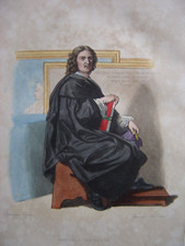 Gravure du XIXème siècle Portrait de Nicolas POUSSIN