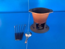 ⚜️ SERVICE A FONDUE COUSANCES LE CREUSET CASSEROLES Poêlons FONTE MARRON COMPLET