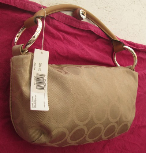 Sac main toile cuir - en,