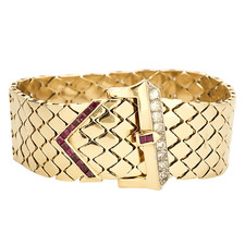 Elegant bracelet ruban - ruban, or