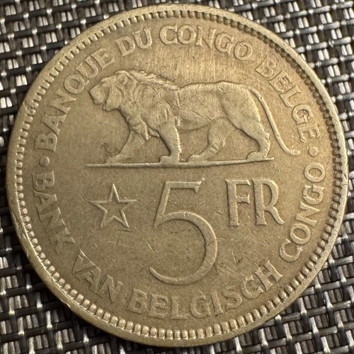 Piece francs congo belge - de,