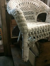 Fauteuil rotin de véranda et de jardin en rotin pour enfant époque art nouveau