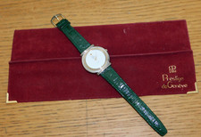 DPG 1314G PRESTIGE de GENEVE swiss made Watch MONTRE SUISSE quartz bracelet CUIR