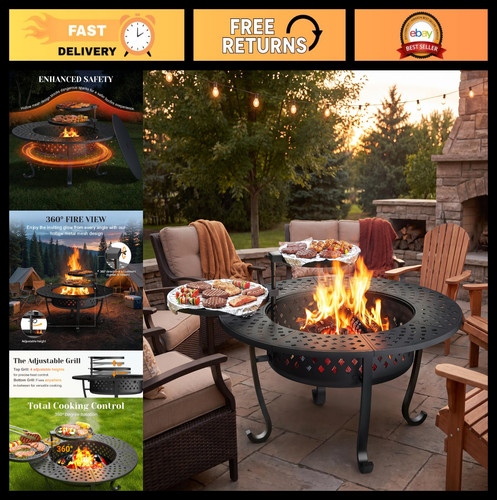 1 outdoor fire pit - 43",