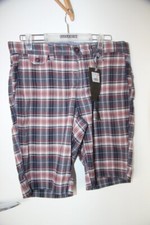 ORIGINAL Bermuda Regular GANESH Sari  Carreaux rouge bleu  Taille 42 - 44 neuf