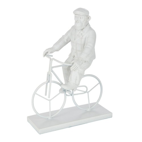 Statuette déco singe vélo - statuette,