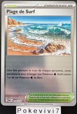 Carte Pokemon PLAGE DE SURF 129/132 REVERSE ME01 Méga-Evolution MEG FR NEUF