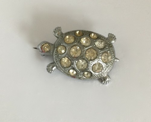 Broche tortue metal argente - tortue/, argente/