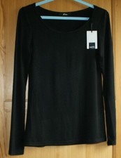 TEE SHIRT Femme Marque MIM - Couleur Noire - taille S - Manches longues col rond