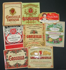 GR3 LOT 8 ETIQUETTES GROSEILLE