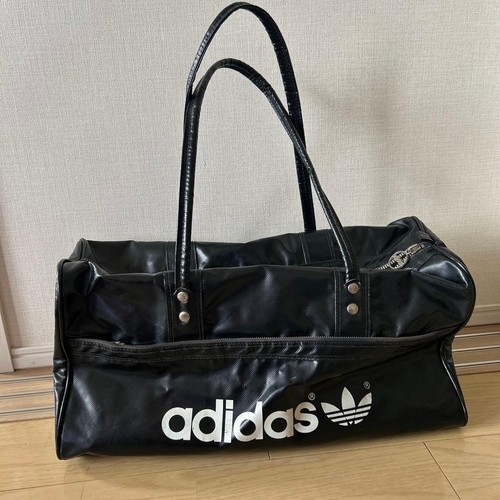 Sac boston adidas noir pvc - noir, big