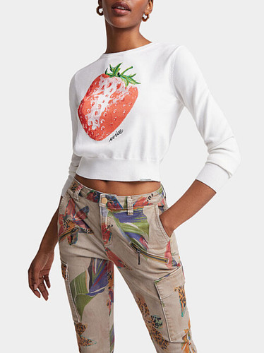 Desigual women white knitted - white,