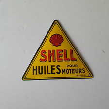 plaque émaillée bombée triangulaire shell 15cm