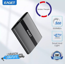 Disque dur externe SSD portable Eaget 2 To USB C Stockage Haute Vitesse 560 Mo/s