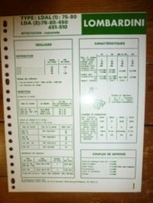 LDAL1-LDA2 Fiche Technique Lombardini