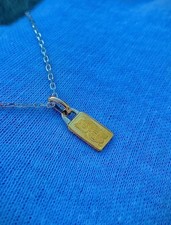 ⚜️LINGOT EN OR 24K LADY FORTUNA PAMP ?? MONTÉE EN PENDENTIF 1,29 GR⚜️RÉF081