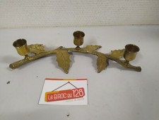 Bougeoir en laiton fleurs 3