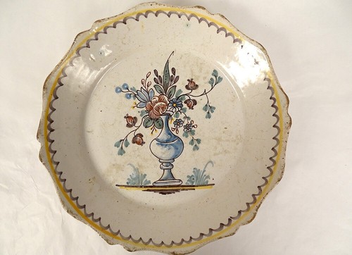 Assiette faïence nevers - assiette,